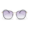 Voyage Select Square Sunglasses for Women (Grey & Clear Lens | Golden & Black Frame - SLPMG6234)