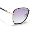 Voyage Select Square Sunglasses for Women (Grey & Clear Lens | Golden & Black Frame - SLPMG6234)