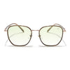 Voyage Select Square Sunglasses for Women (Green & Clear Lens | Golden & Grey Frame - SLPMG6235)