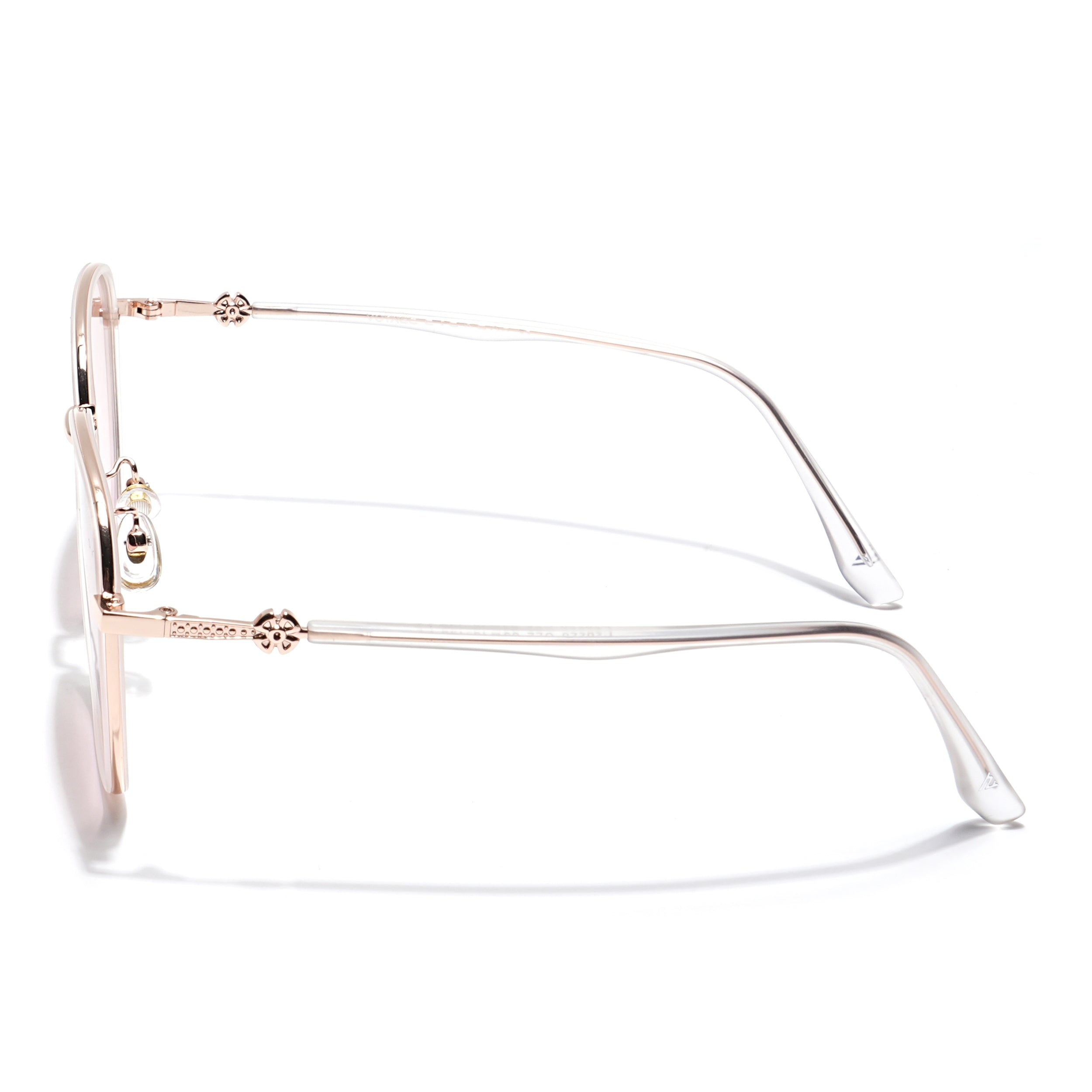 Voyage Select Square Sunglasses for Women (Brown & Clear Lens | Golden & Transparent Frame - SLPMG6237)