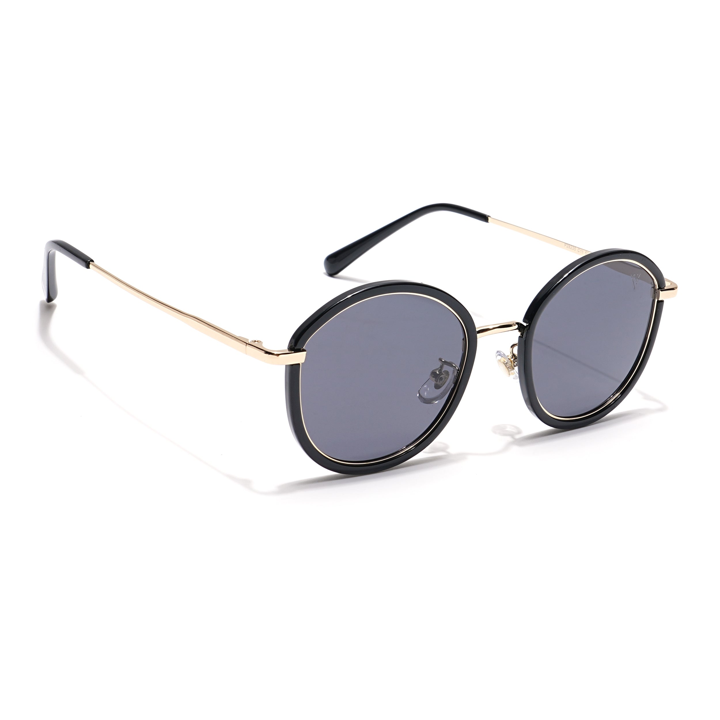 Voyage Select Round Sunglasses (Black Lens | Black & Golden Frame - SLPMG6214)