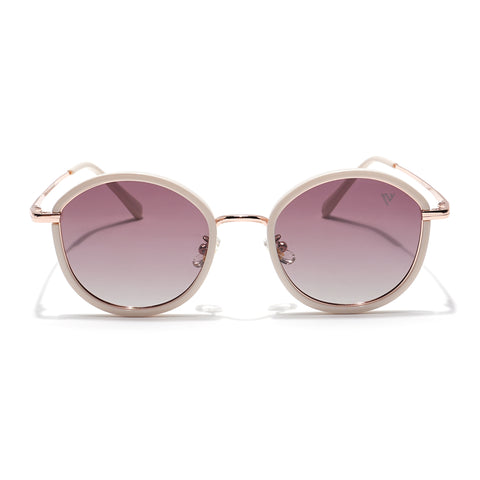 Voyage Select Round Sunglasses (Brown & Clear Lens | Beige Frame - SLPMG6218)