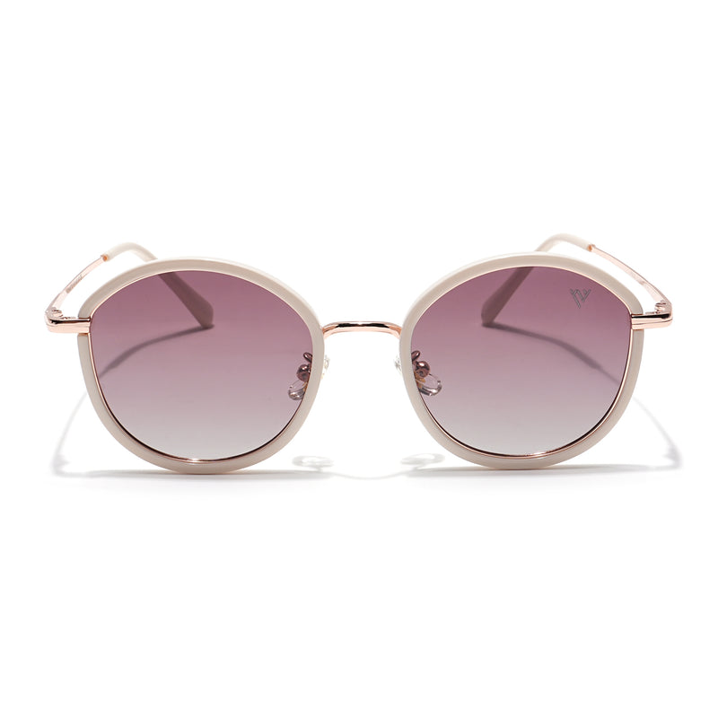 Voyage Select Round Sunglasses (Brown & Clear Lens | Beige Frame - SLPMG6218)