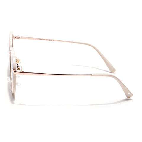 Voyage Select Round Sunglasses (Brown & Clear Lens | Beige Frame - SLPMG6218)