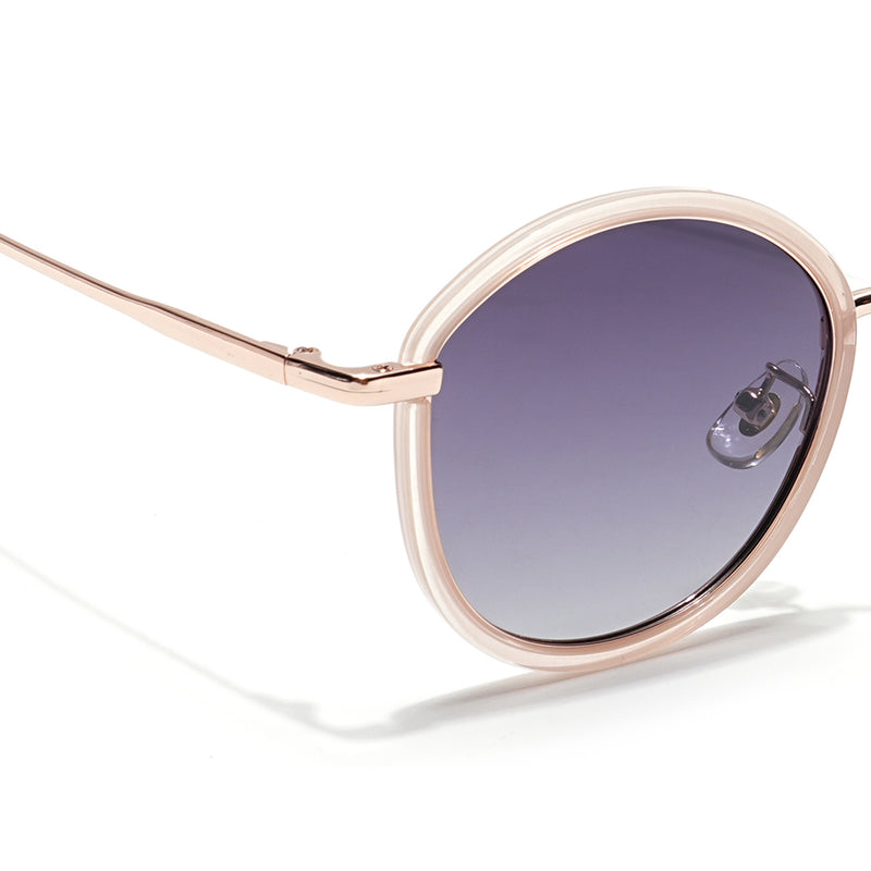 Voyage Select Round Sunglasses (Grey & Clear Lens | Nude Frame - SLPMG6219)