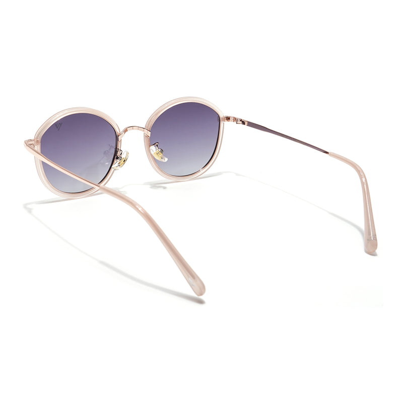 Voyage Select Round Sunglasses (Grey & Clear Lens | Nude Frame - SLPMG6219)