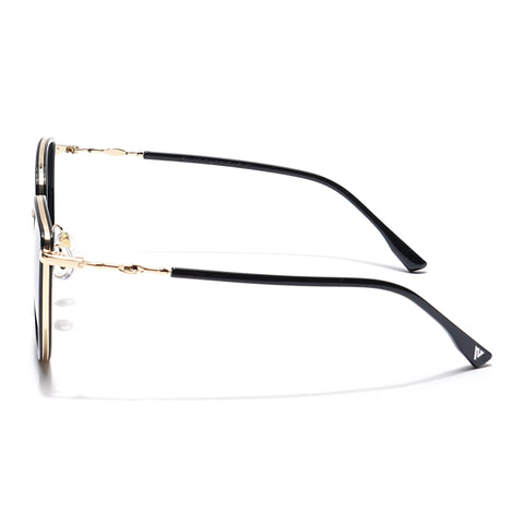 Voyage Select Cateye Sunglasses (Black Lens | Golden & Black Frame - SLPMG6242)