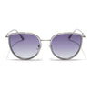 Voyage Select Cateye Sunglasses (Grey & Clear Lens | Silver & Grey Frame - SLPMG6243)