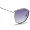 Voyage Select Cateye Sunglasses (Grey & Clear Lens | Silver & Grey Frame - SLPMG6243)