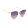 Voyage Select Cateye Sunglasses (Grey & Pink Lens | Golden & Pink Frame - SLPMG6244)