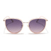 Voyage Select Cateye Sunglasses (Grey & Pink Lens | Golden & Pink Frame - SLPMG6244)