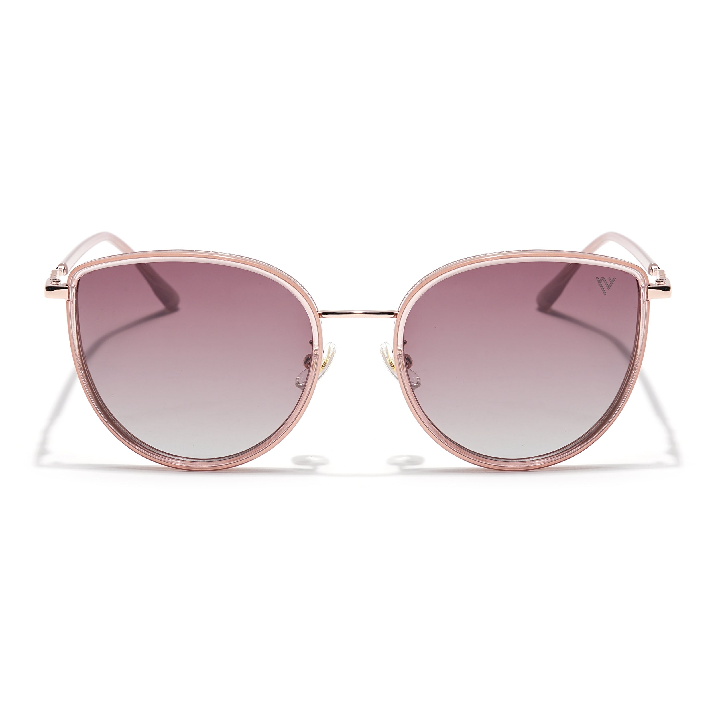 Voyage Select Cateye Sunglasses (Light Pink Lens | Golden & Light Pink Frame - SLPMG6246)