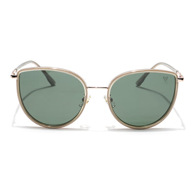 Voyage Select Cateye Sunglasses (Olive Lens | Golden & Nude Frame - SLPMG6248)