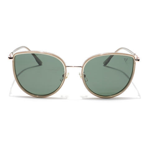Voyage Select Cateye Sunglasses (Olive Lens | Golden & Nude Frame - SLPMG6248)