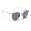 Voyage Select Cateye Sunglasses (Black Lens | Silver & White Frame - SLPMG6249)