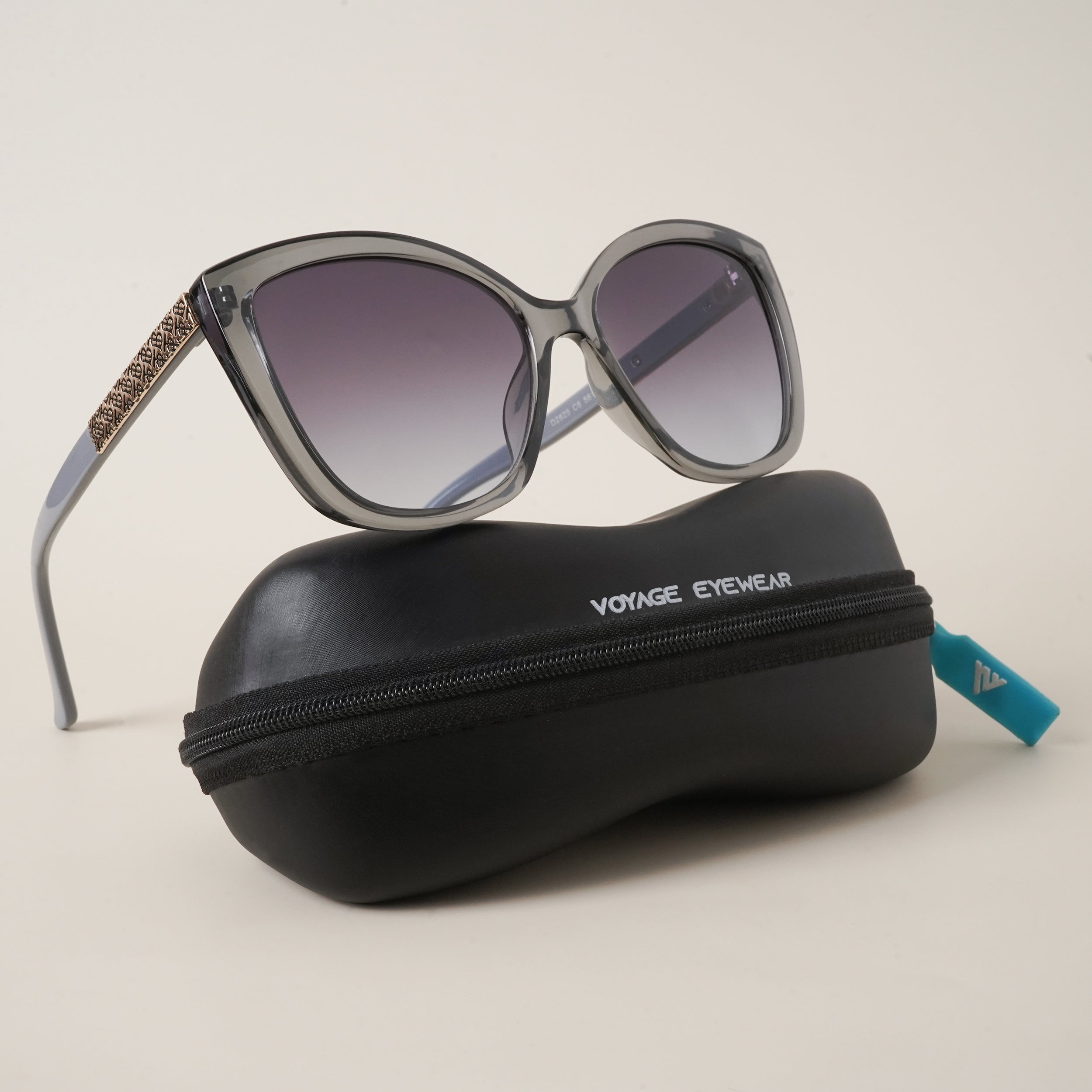 Voyage Grey & Blue Gradient Over Size Sunglasses MG3777