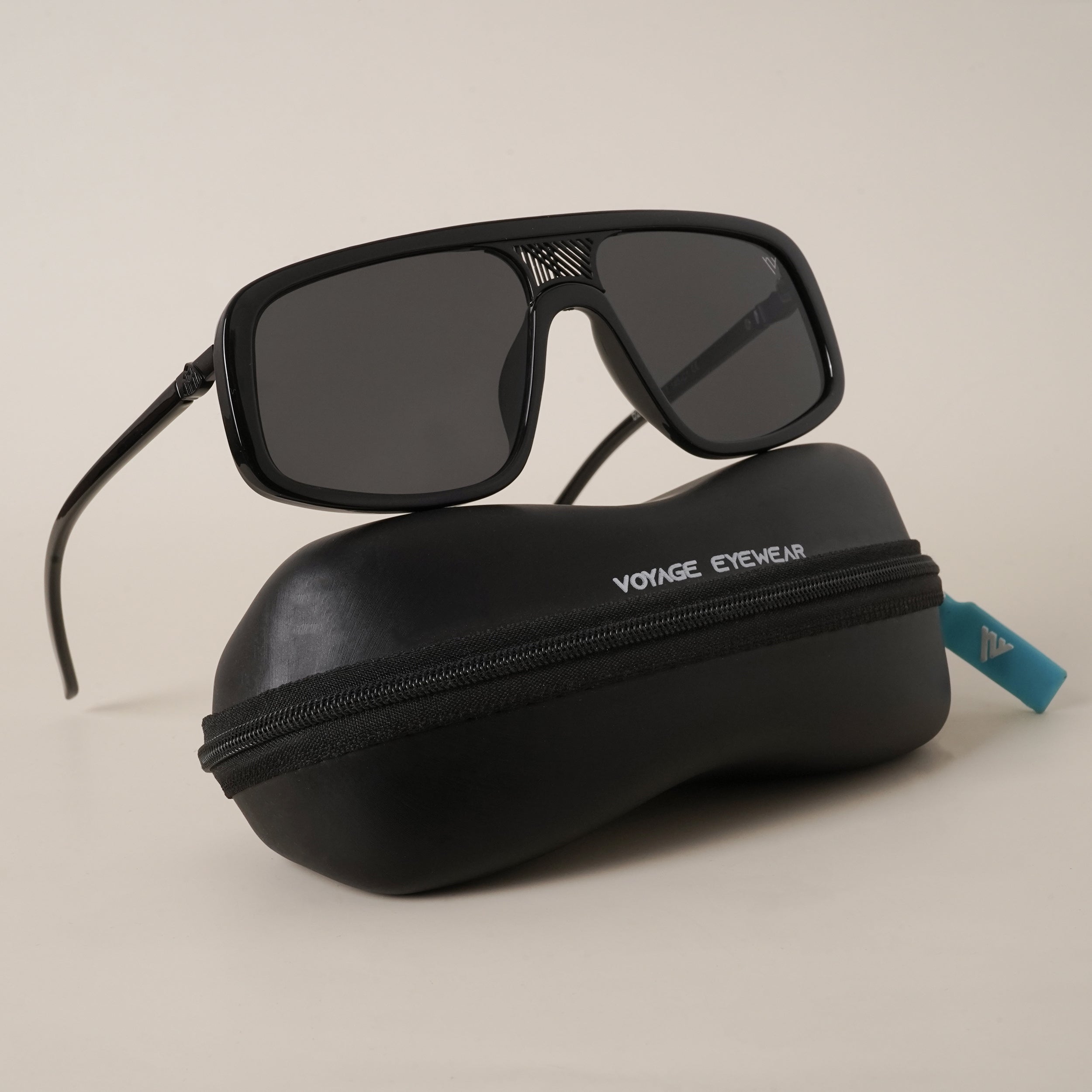 Voyage Black Wayfarer Sunglasses for Men & Women (2846MG4018)