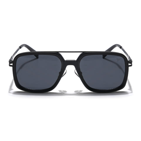 Dusk | Black Wayfarer Sunglasses | Black Lens - MG5859