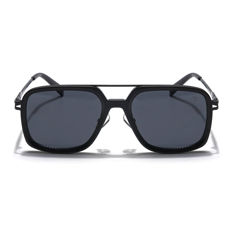Dusk | Black Wayfarer Sunglasses | Black Lens - MG5859