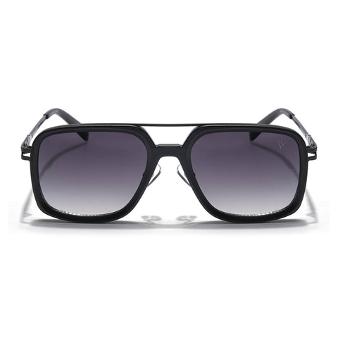 Dusk | Balck Wayfarer Sunglasses | Grey & Clear Lens - MG5861