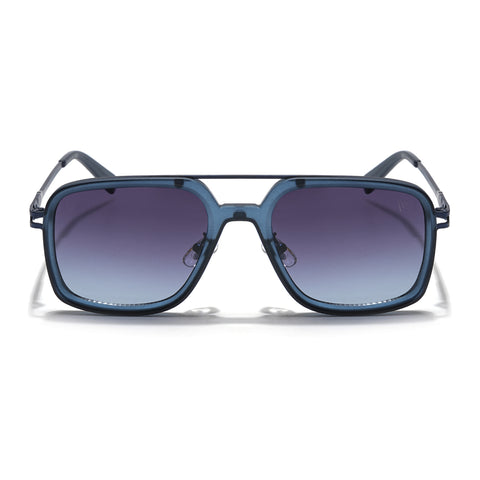 Dusk | Navy Blue Wayfarer Sunglasses | Purple & Clear Lens - MG5862