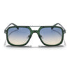 Dusk | Green Wayfarer Sunglasses | Green & Clear Lens - MG5863