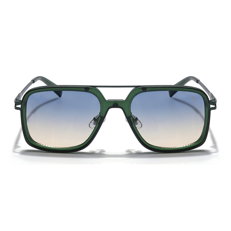 Dusk | Green Wayfarer Sunglasses | Green & Clear Lens - MG5863