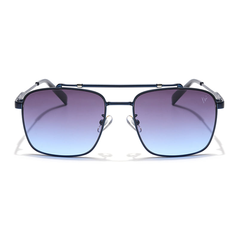 Wayfarer Sunglasses (Grey & Purple Lens | Blue Frame - MG6043)