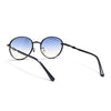 Shadow | Black & Gloden Round Sunglasses | Blue & Clear Lens - MG6729