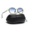 Shadow | Black & Gloden Round Sunglasses | Blue & Clear Lens - MG6729