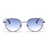 Shadow | Silver Round Sunglasses | Blue & Clear Lens - MG6731