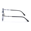 Shadow | Silver Round Sunglasses | Blue & Clear Lens - MG6731