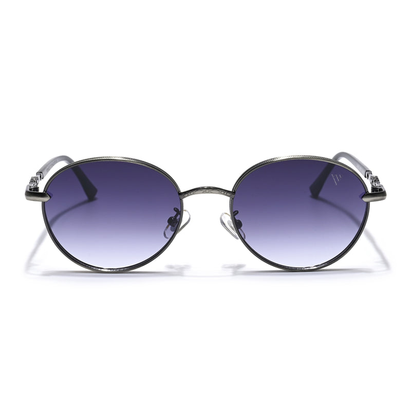 Shadow | Silver Round Sunglasses | Grey & Clear Lens  - MG6732