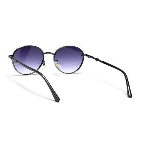 Shadow | Silver Round Sunglasses | Grey & Clear Lens  - MG6732