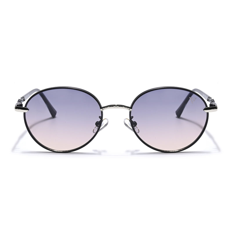 Shadow | Black Round Sunglasses | Grey & Pink Lens  - MG6733