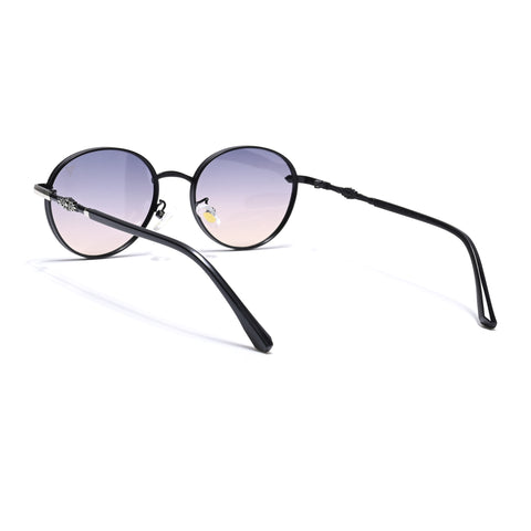 Shadow | Black Round Sunglasses | Grey & Pink Lens  - MG6733