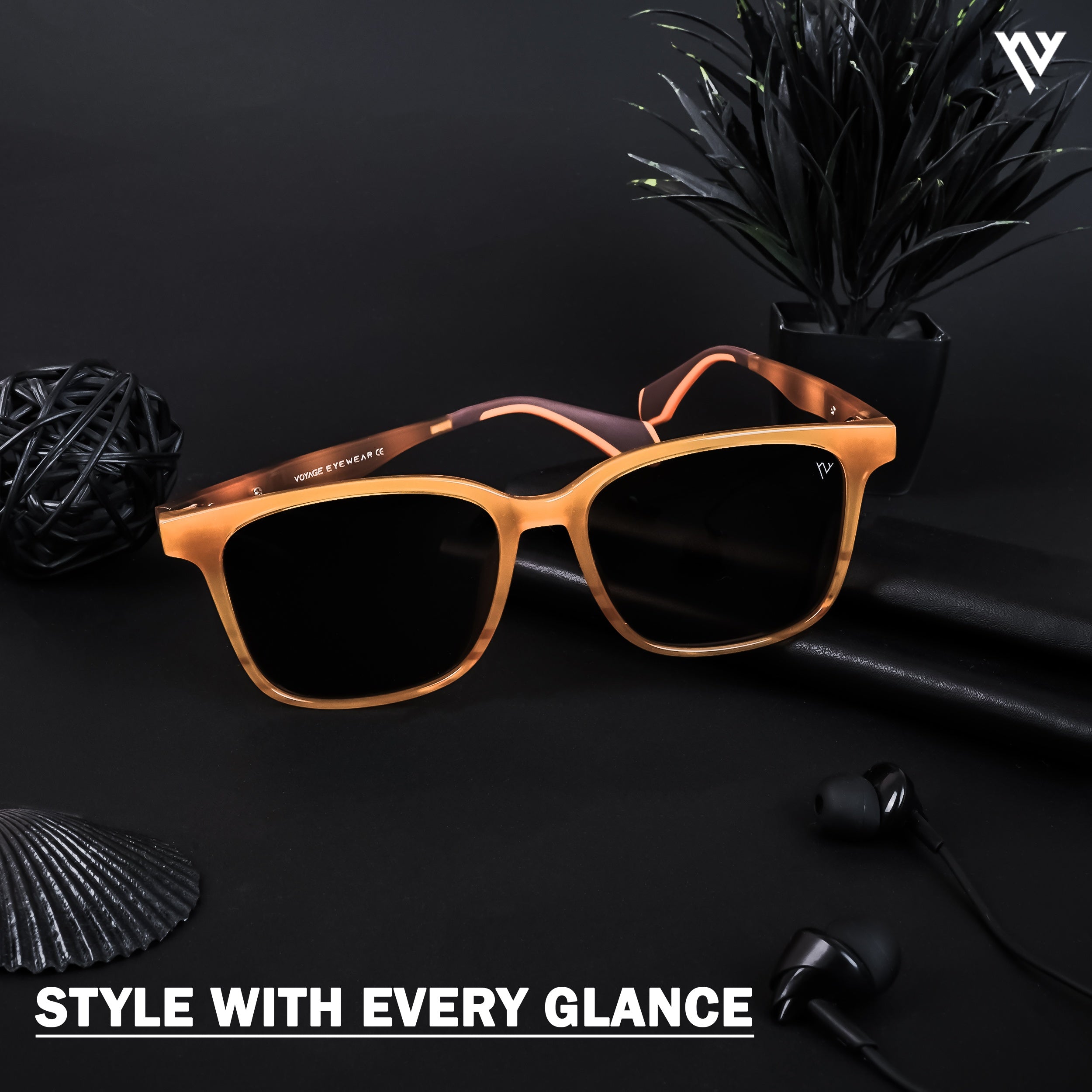 Voyage Active Brown Polarized Wayfarer Sunglasses for Men & Women - PMG4462