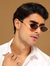 Vanta | Brown Oval Sunglasses | Golden Frame - MG7135