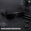 Matt Black Polarized Wayfarer Sunglasses - PMG4448