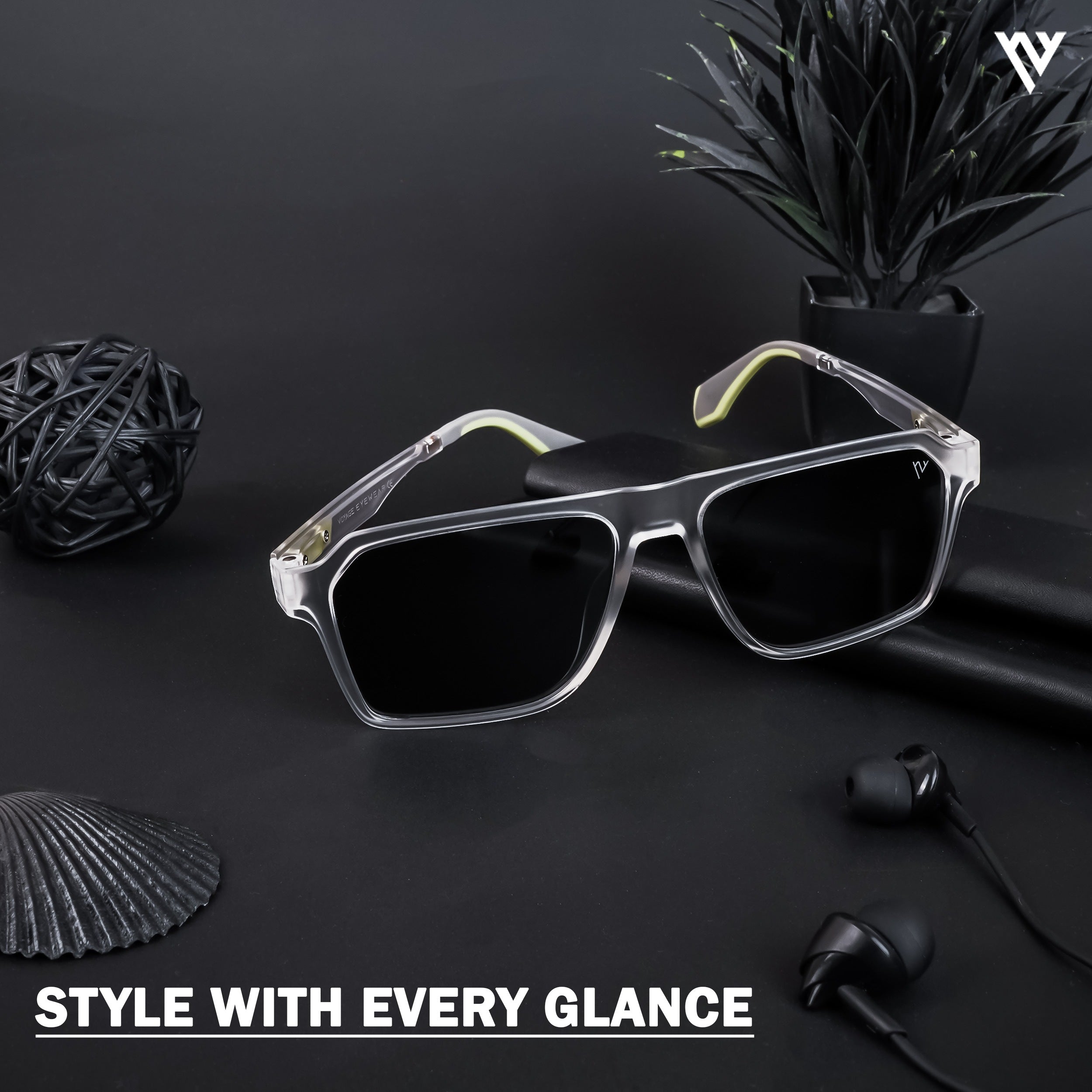 Active Transparent Polarized Wayfarer Sunglasses - PMG4455