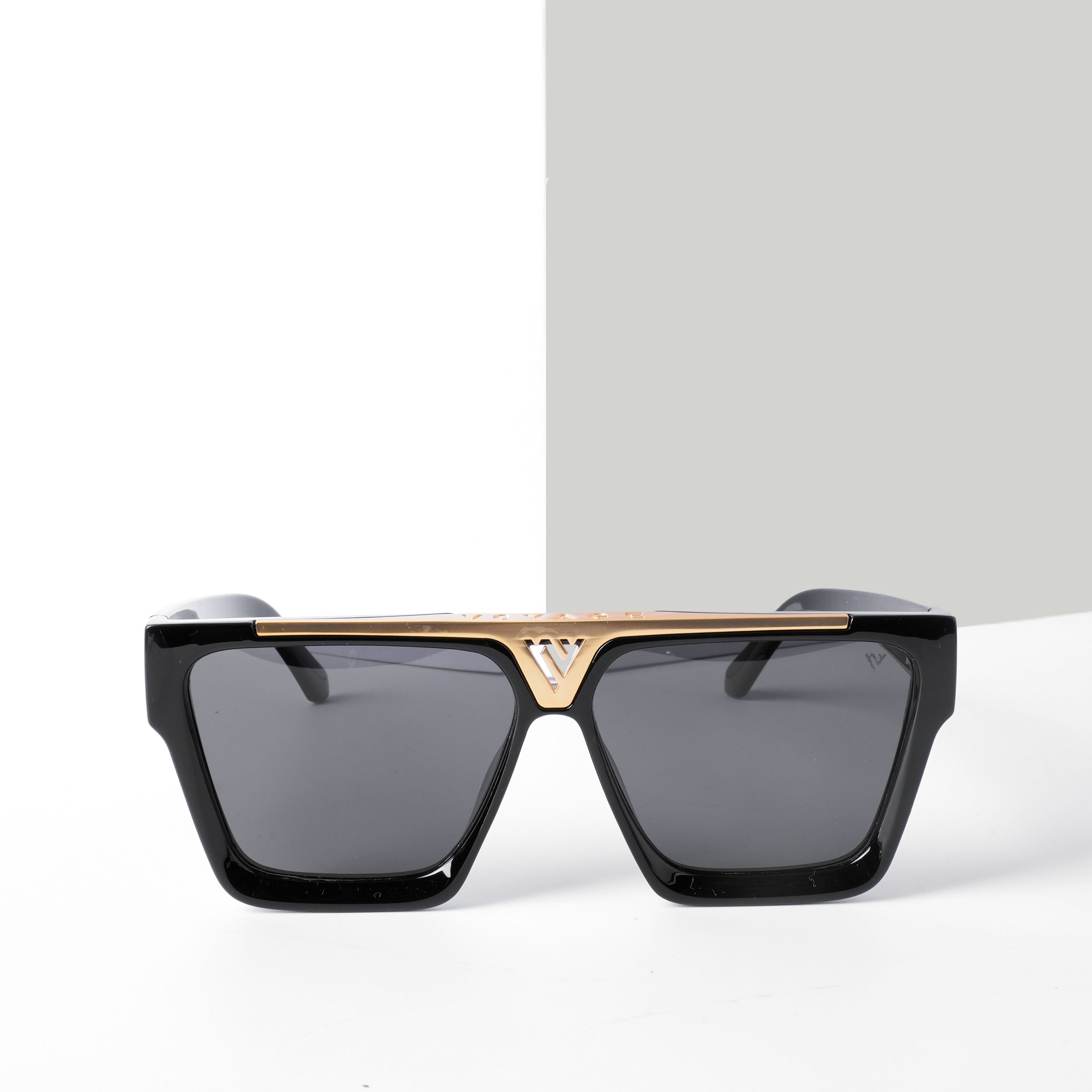 Voyage Exclusive Wayfarer Polarized Sunglasses for Men & Women (Black Lens | Shine Black & Golden Frame - PMG5408)