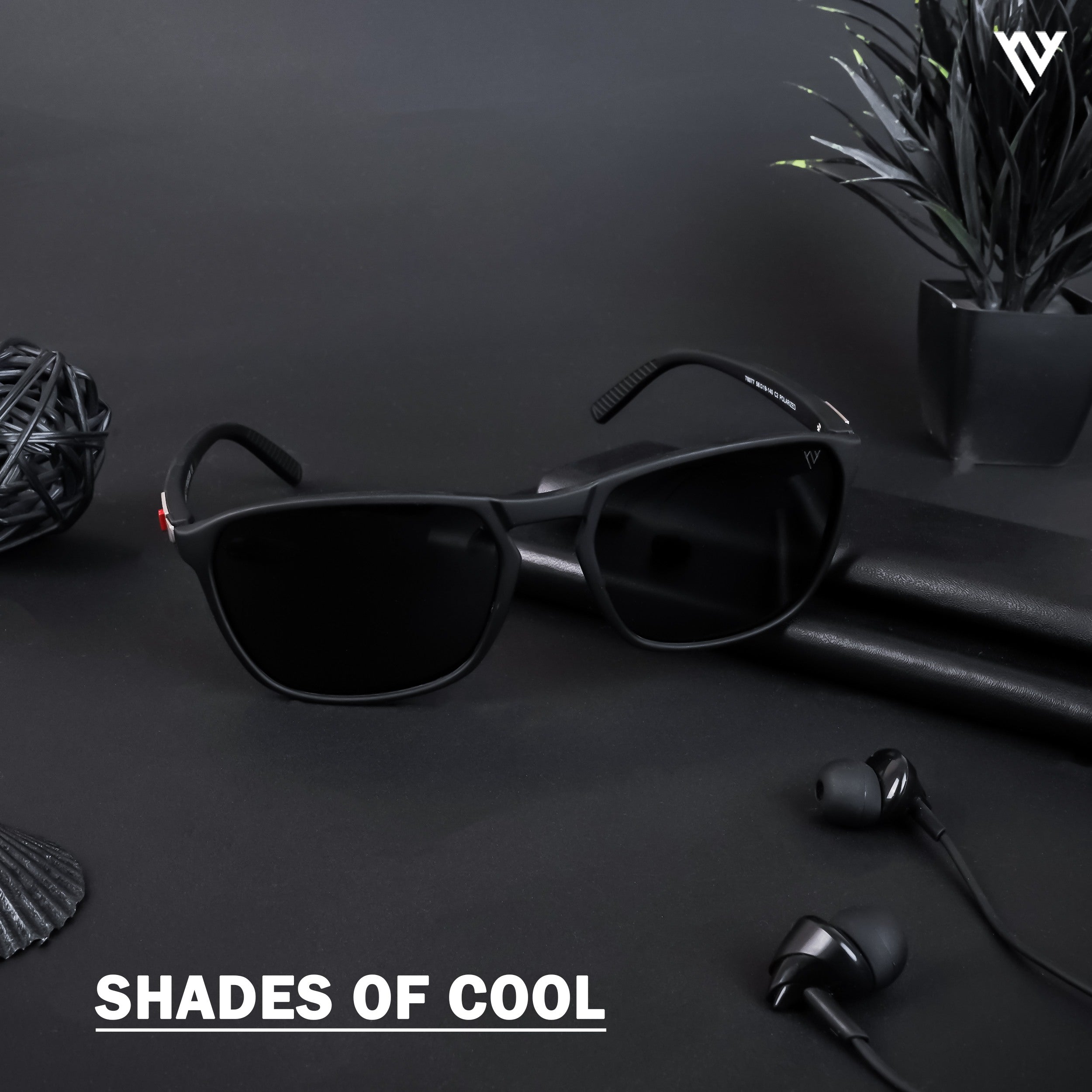 Voyage Exclusive Matt Black Polarized Wayfarer Sunglasses for Men & Women (78077PMG4304)