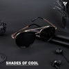 Round Golden & Shine Black Polarized Sunglasses - PMG4311