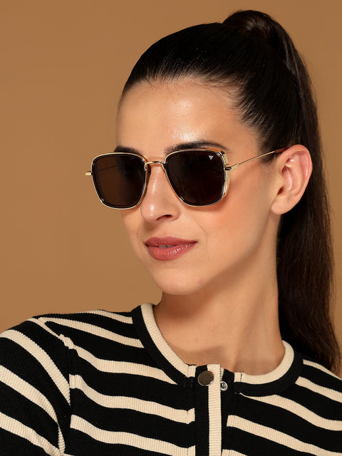 Rogue | Retro Square Brown Sunglasses MG2969