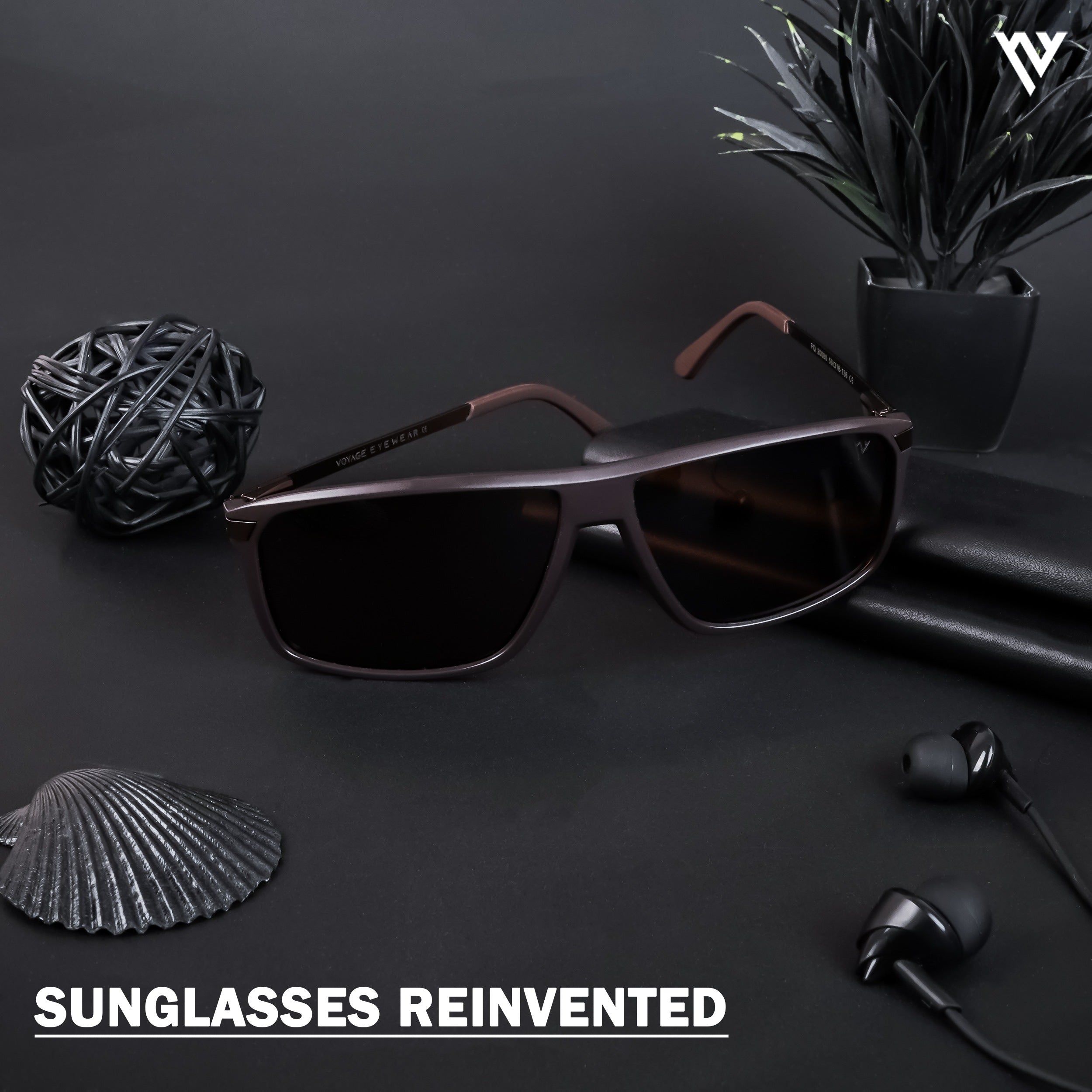 Voyage Exclusive Brown Polarized Wayfarer Sunglasses for Men & Women (20080PMG4446)