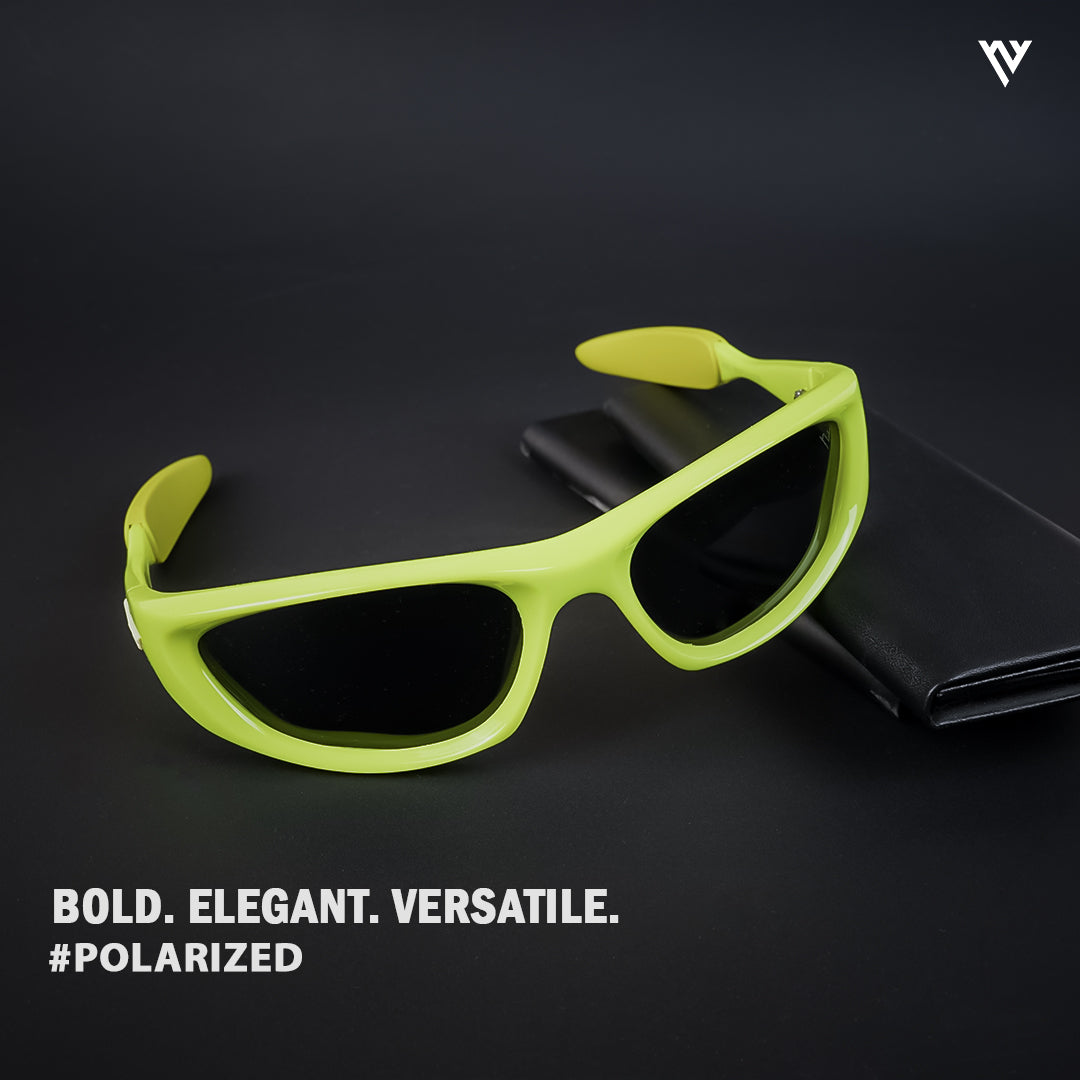 Voyage Exclusive Black Polarized Wrap Around Sunglasses for Men & Women - PMG4019