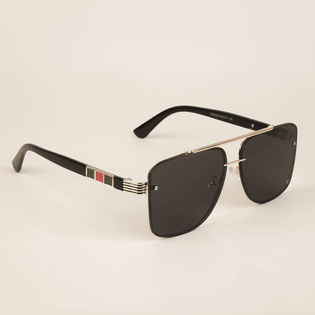 Voyage Black Wayfarer Sunglasses for Men & Women (58236MG4162)