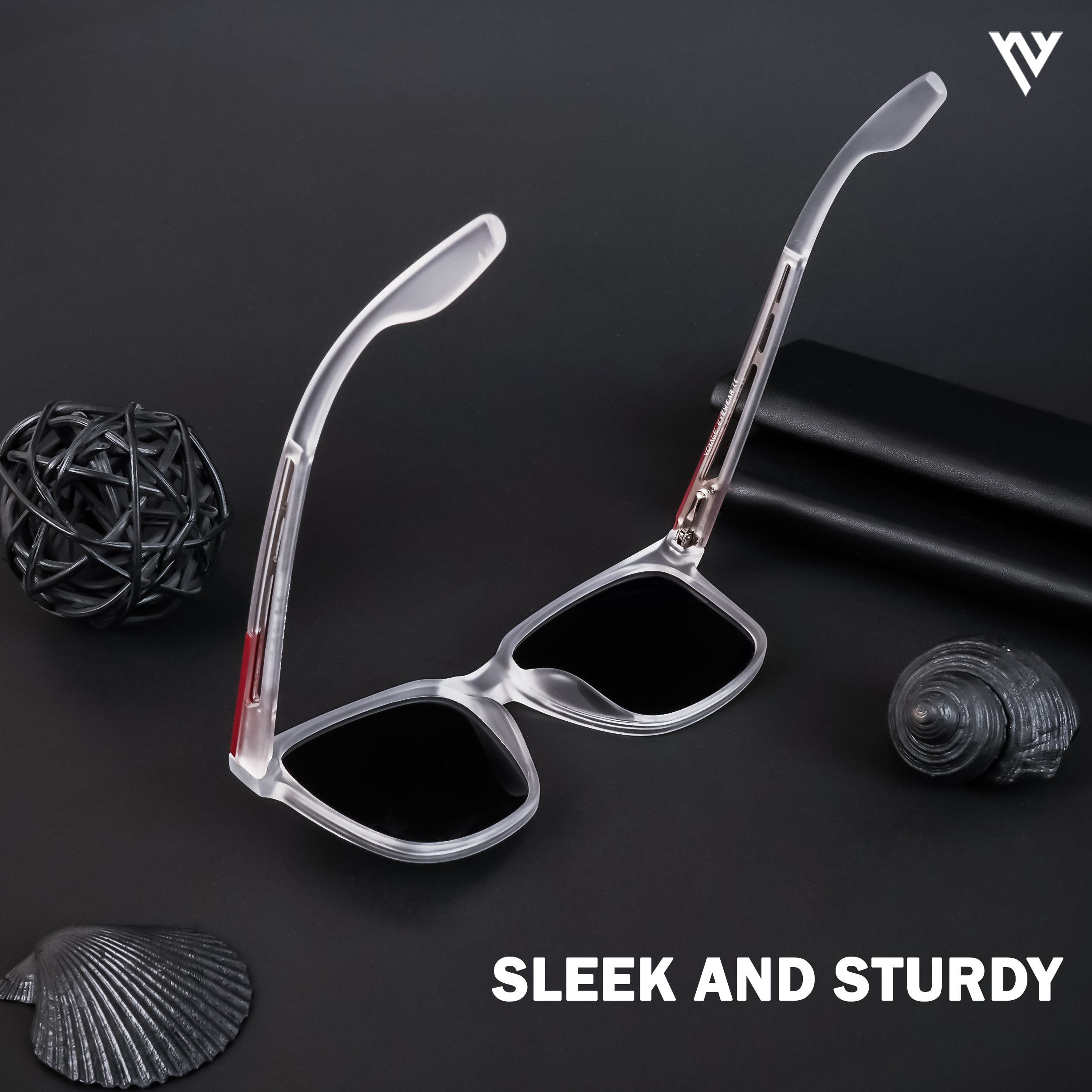 Voyage Exclusive Transparent Polarized Wayfarer Sunglasses for Men & Women (TR8096PMG4488)