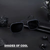 Grey & Navy Blue Polarized Wayfarer Sunglasses - PMG4315