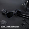 Photon | Grey & Navy Blue Polarized Wayfarer Sunglasses - PMG4441